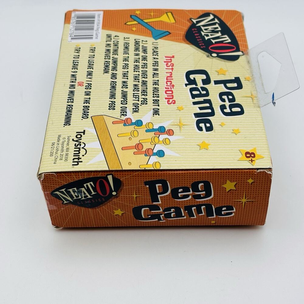 Neato Classics Wooden Peg Game Puzzle Brain Teaser Family Travel Toy Gift. NIB - Picture 3 of 8